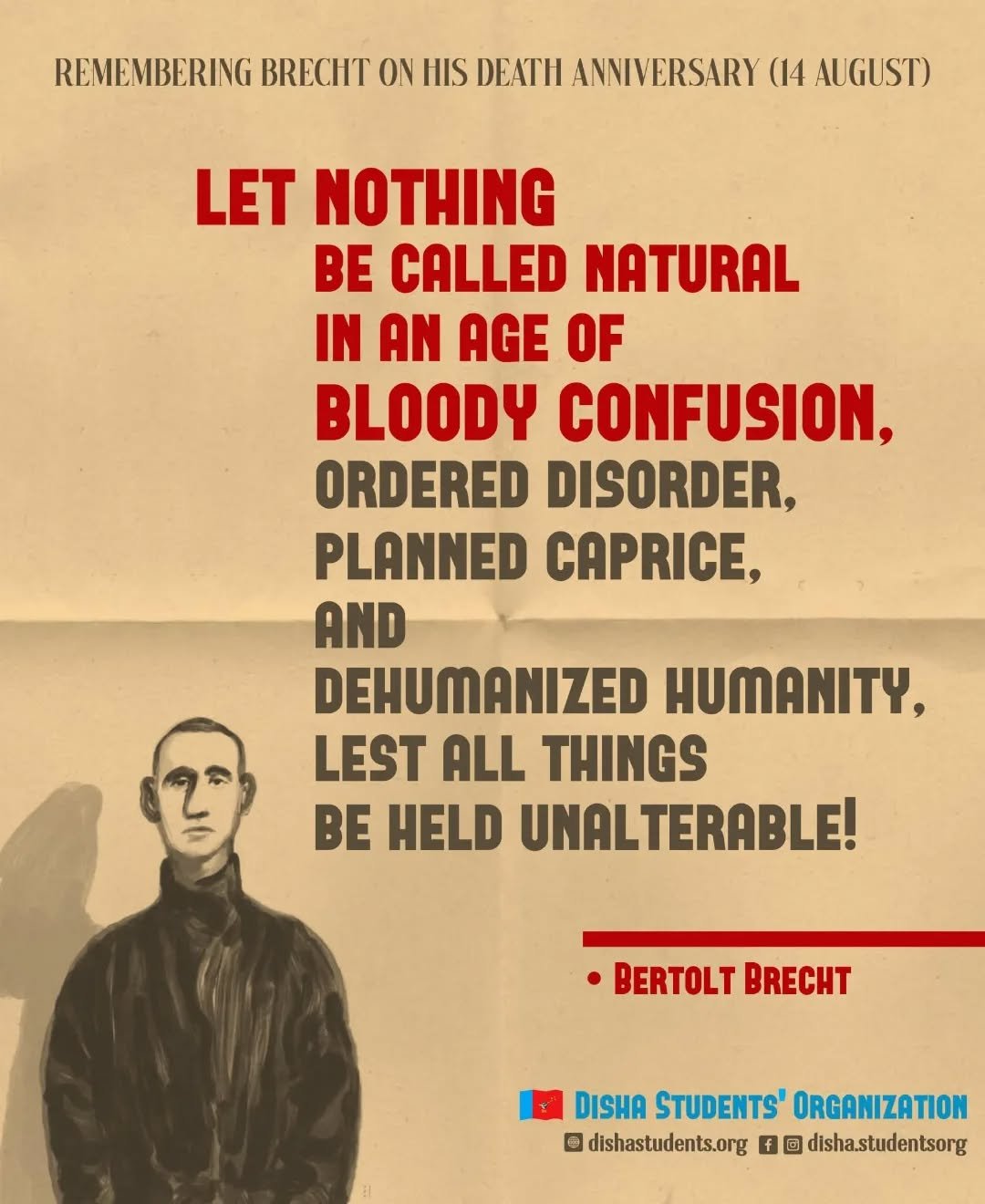 Remembering Brecht on his Death Anniversary (14th Aug)